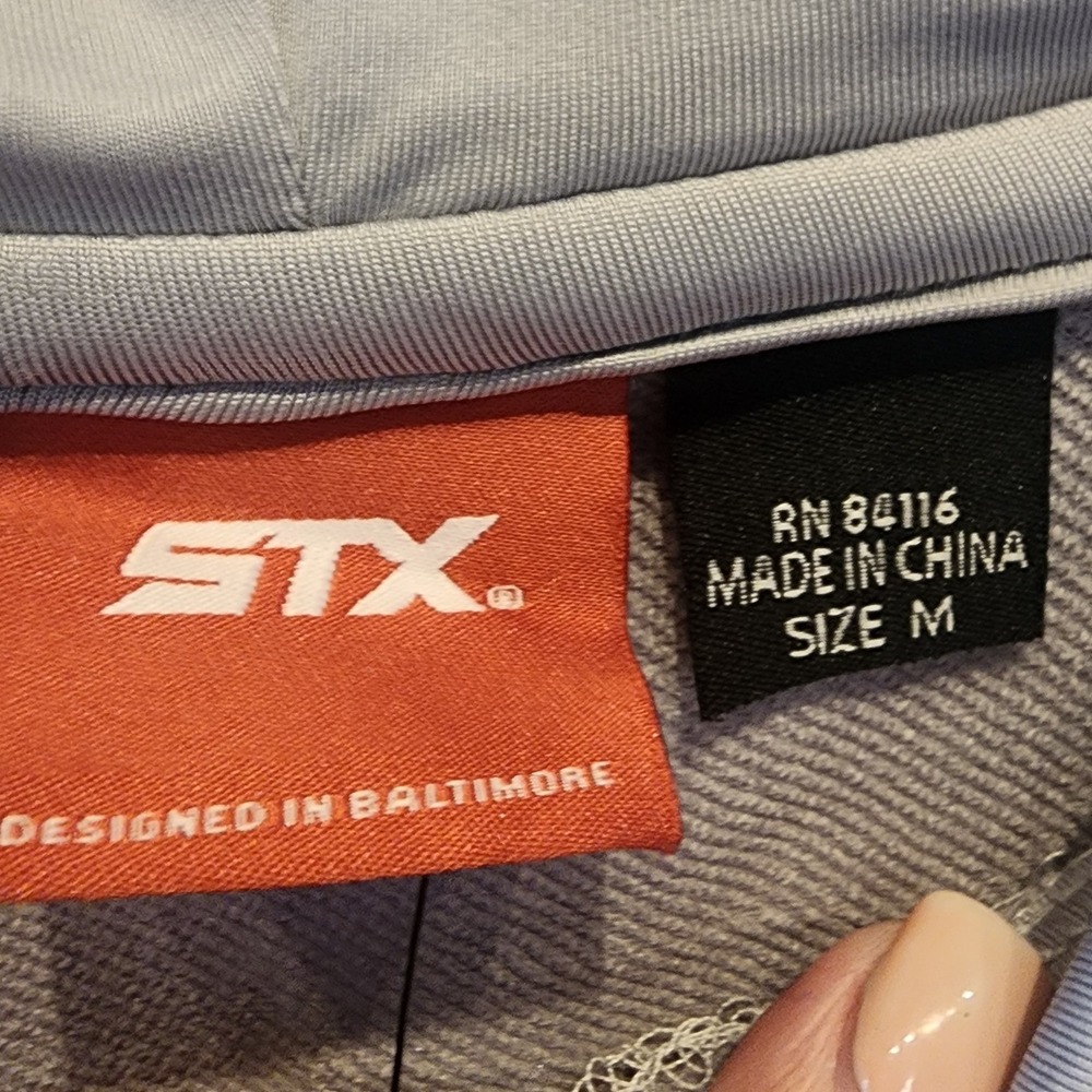 STX Men's Grey Pullover‎ Hoodie Sweatshirt Athletic Sportswear Size M - Picture 4 of 7